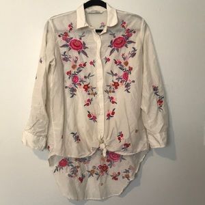 Floral embroidered blouse